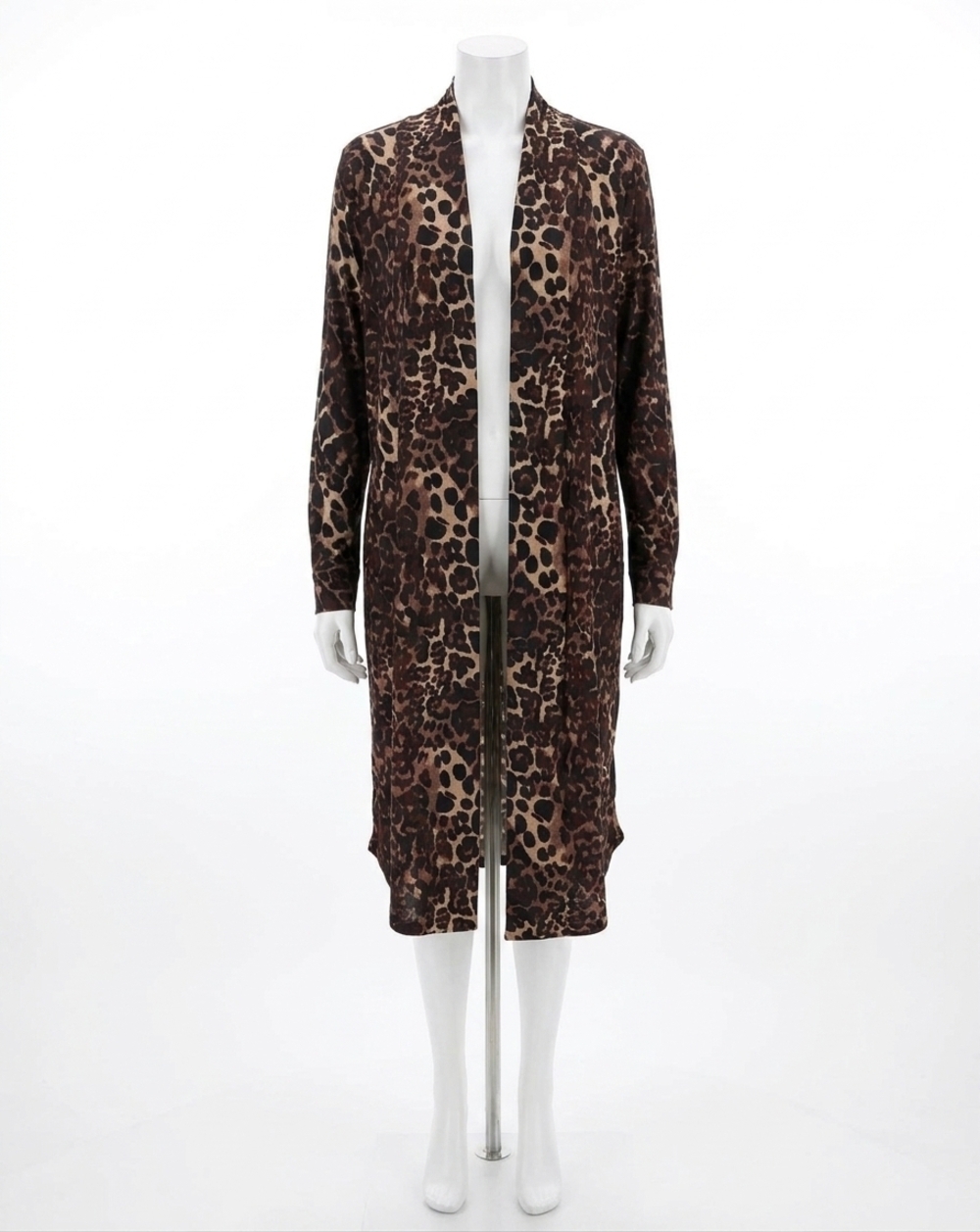 NEW FDJ open long cardigan in animal print